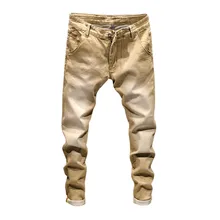 DOUDOULU мужские повседневные осенние джинсовые хлопковые винтажные потертые рабочие брюки в стиле хип-хоп джинсы брюки с вышитыми цветами мужские джинсы s# SS