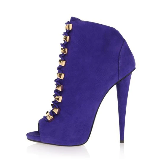 women's royal blue ankle boots