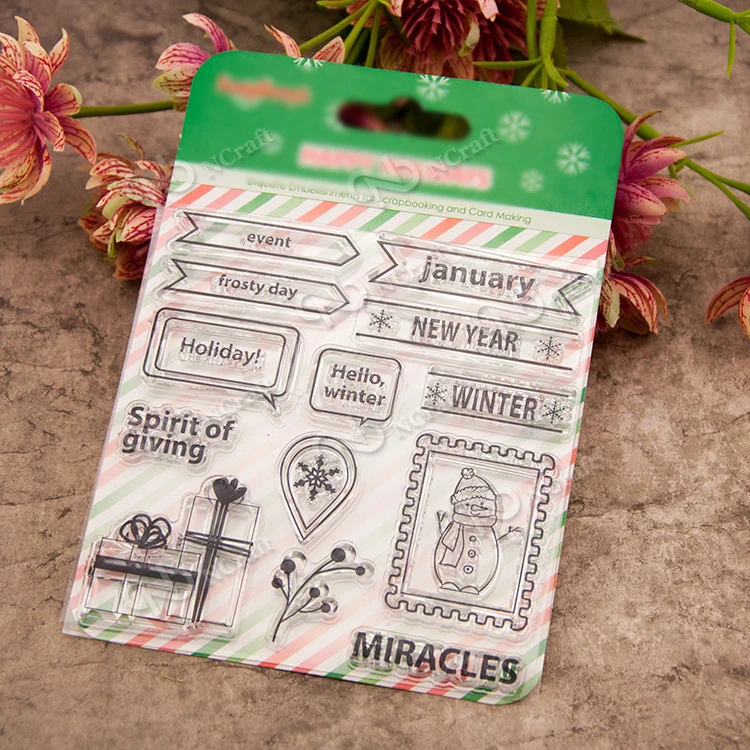 

Snowman Stamps Transparent Clear Silicone Stamp/seal for DIY Scrapbooking/ Album Decorative Clear Stamp Sheets A463