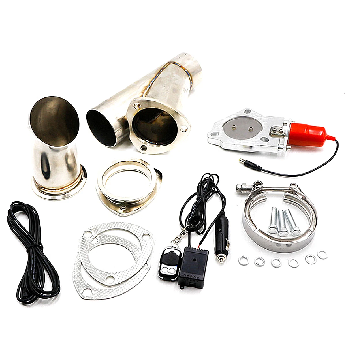 

3 Inch Car Valve Electric Stainless Exhaust Remote Control Valve Cut Outs Cutout Kit Automobiles Electric Exhaust Cut out Pipe