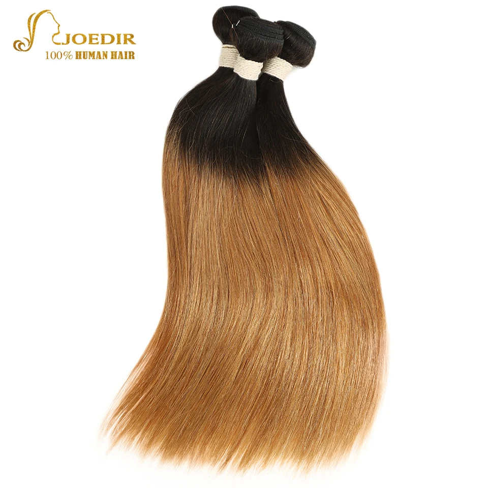 Joedir Brazilian Hair Weave Bundles Straight Ombre Hair Bundles T1B/27 Non Remy 2 Tone Hair Extension 3 Bundles Free Shipping