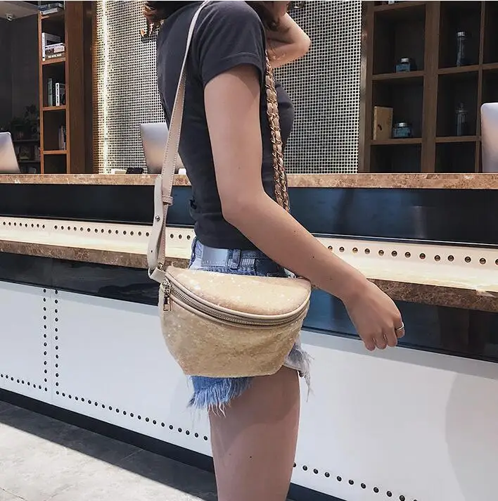 Маленькие круглые поясная сумка женщины талия люксовый бренд PU Сумочка Дамы Летние путешествия денег кошелек поясная сумка высокого