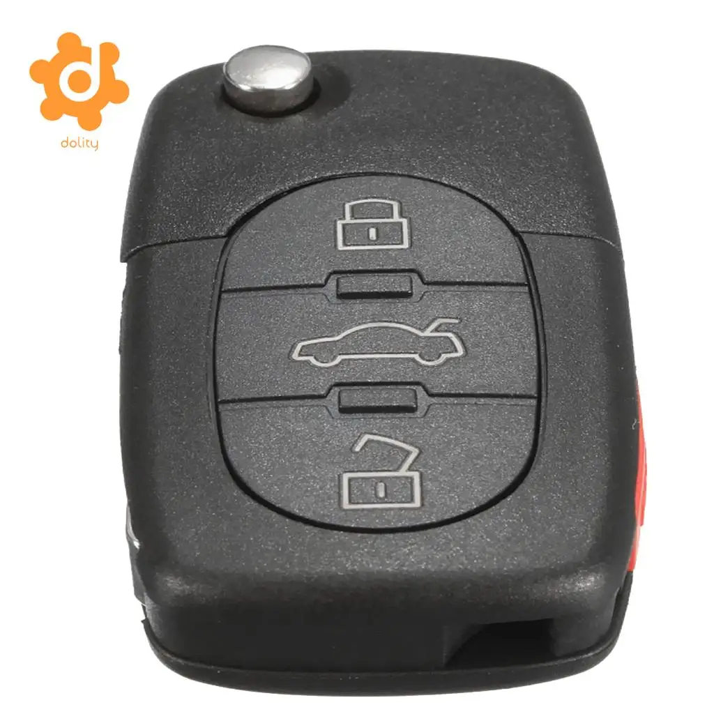 4 Buttons Remote Control Uncut Flip Car Key Fob for Audi A4 A6 A8 S4 TT