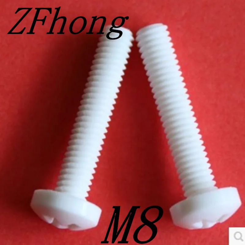50pcs M8*16/20/25/30/35/40/50/60 Plastic Cross Recessed Pan Head Polypropylene PP Screw | Обустройство дома