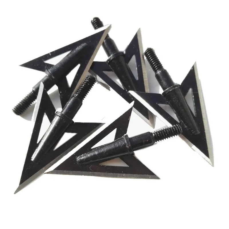 3/6/12pcs 100Gr Archery Blade Arrowhead Stainless Steel Broadheads Target Point Tips Shooting Arrow Shaft Accessories