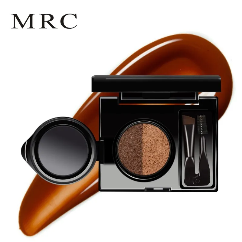 MRC Double-color Waterproof Air Cushion Tattoo Eyebrow Enhancers Cream Cosmetic Easy to Wear with Makeup Brush Tool (1)