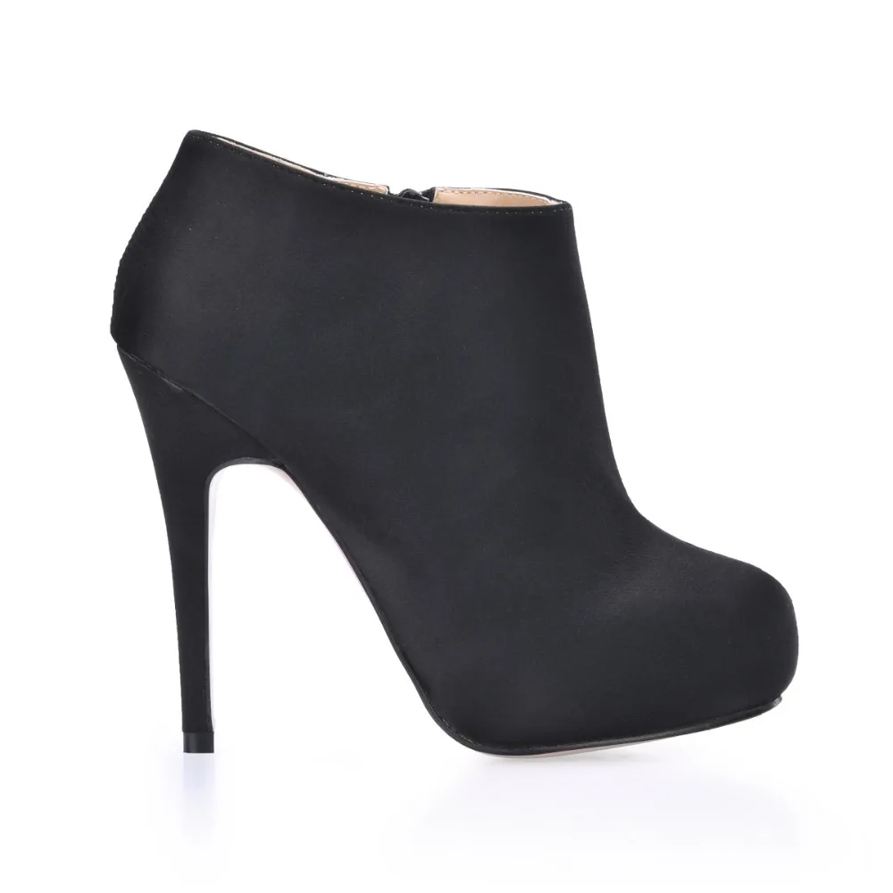 low cut high heel boots