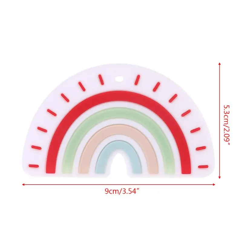 New Silicone Rainbow Tooth Gel Baby Teether Infant Newborn Chews Pacifier Chain Early Learning Toys New Silicone Rainbow Tooth Gel Baby Teether Infant Newborn Chews Pacifier Chain Early Learning Toys