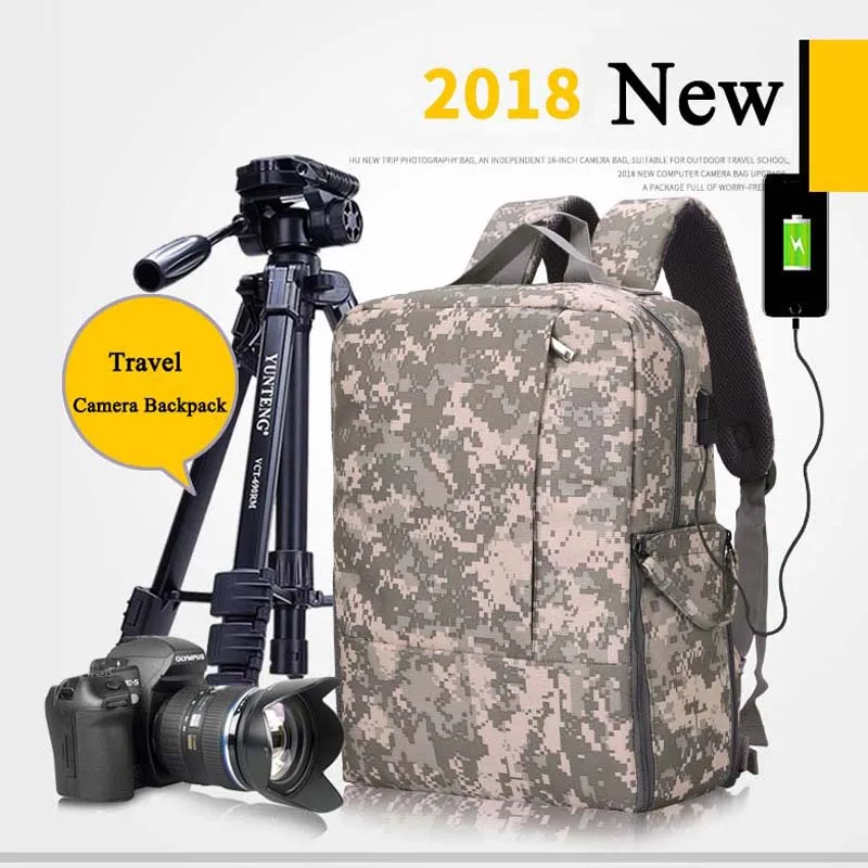 

Outdoor Camera Backpack for Sony Canon Nikon Olympus Panasonic Fujifilm DSLR/SLR Camera Bag Travel Waterproof Tablet Laptop Bag