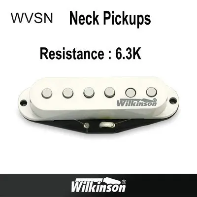 Гитарные звукосниматели, оригинальные звукосниматели Wilkinson Alnico V Humbucker, звукосниматели с одной катушкой, металлические звукосниматели rock, сделанные в Корее - Цвет: WVSN Neck White