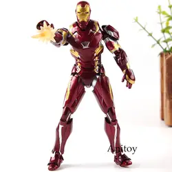 Figuarts СВЧ Капитан Америка Гражданская война Ironman MK46 Железный человек фигурка героя ПВХ Коллекция Модель игрушки