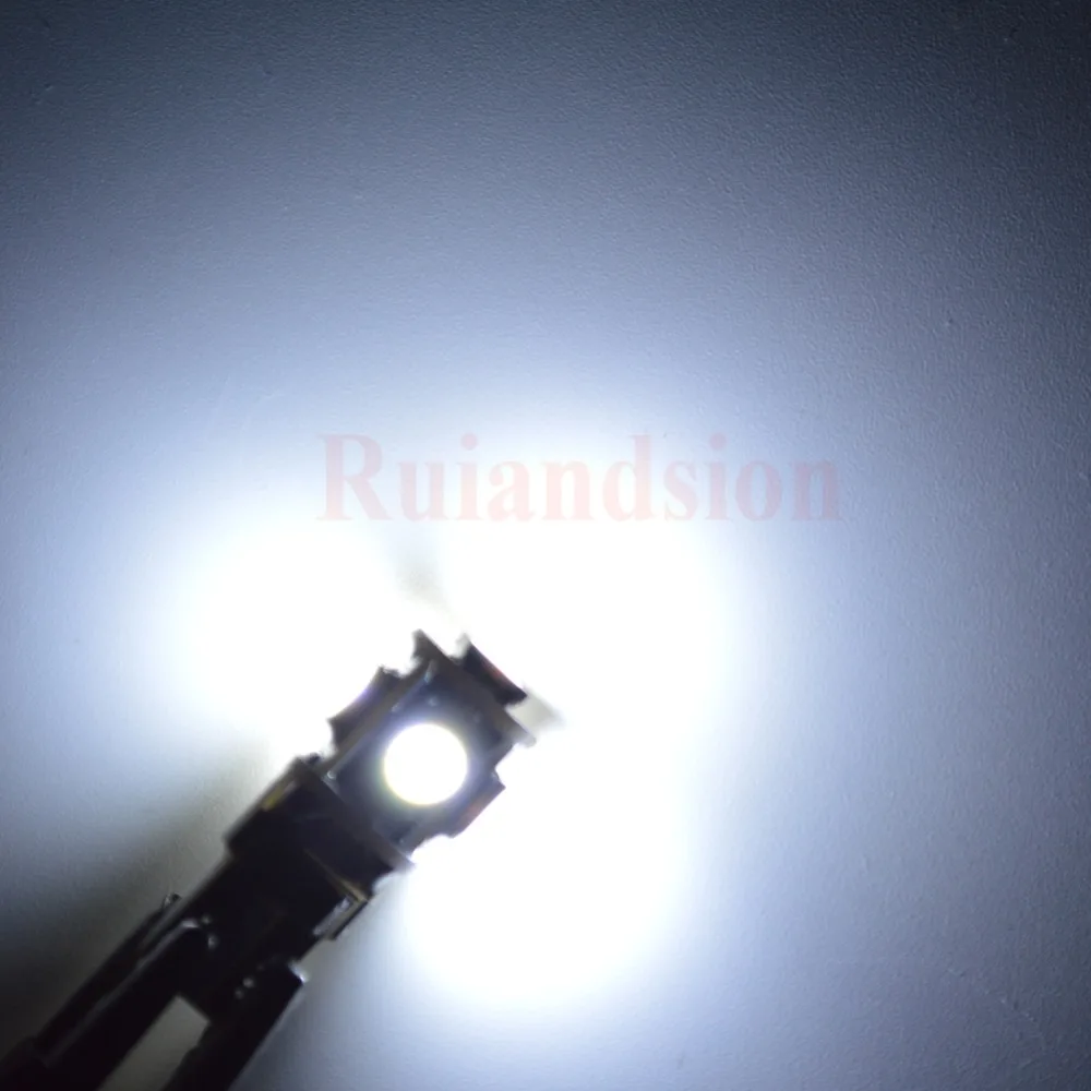 2 шт./лот теплый белый 4300K T10 W5W 5 SMD 5050 canbus LED авто номерного знака на танкетке с