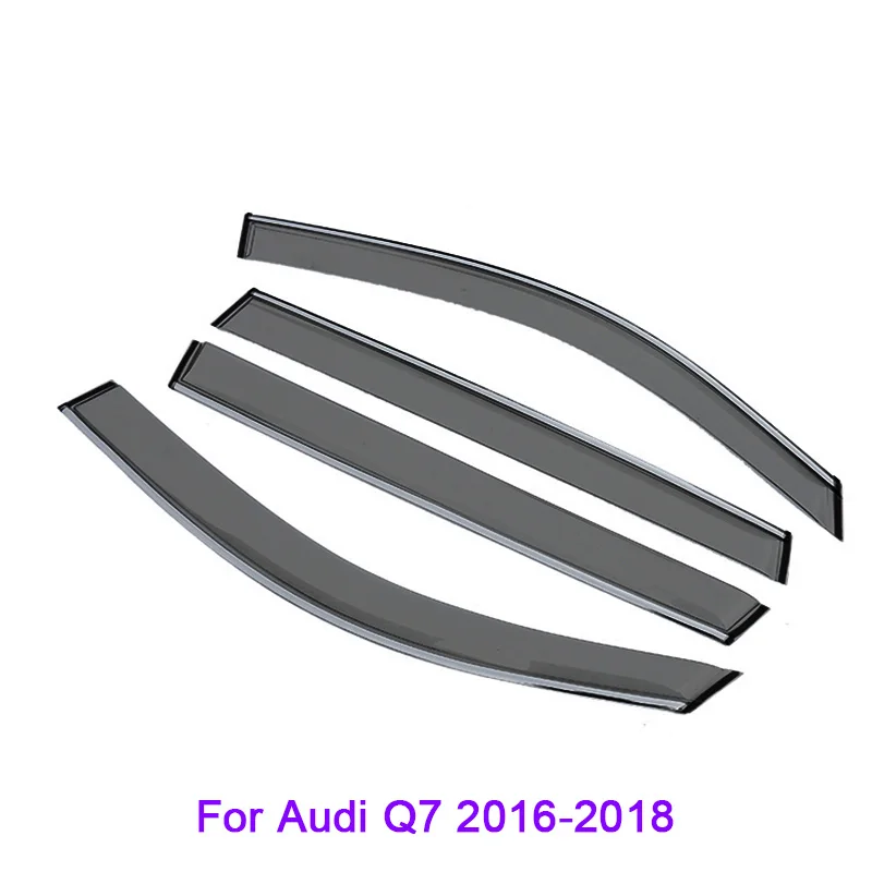 QCBXYYXH автомобильный Стайлинг навесы 4 шт./лот окна Козырьки для Audi A3 A4 A6 Q3 Q5 Q7 солнцезащитный экран наклейки чехлы
