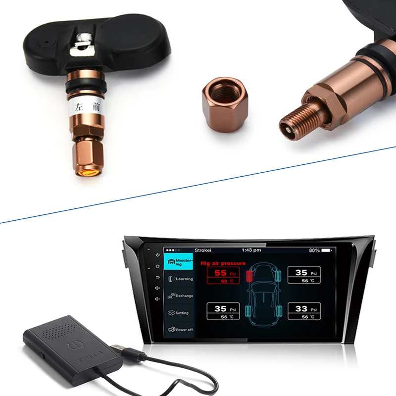 Автомобиль TPMS шин Давление мониторинга Системы для ОС Android dvd плеер USB Интерфейс