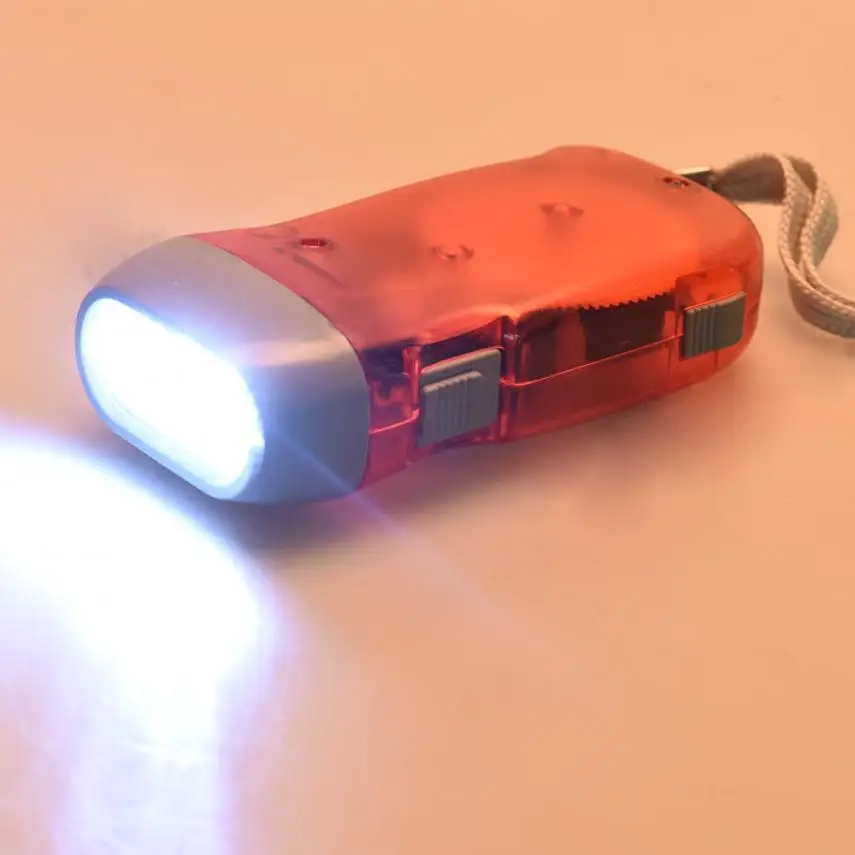 

2017 Wind up Hand Pressing Crank Emergency Camping LED Flashlight Torch 728