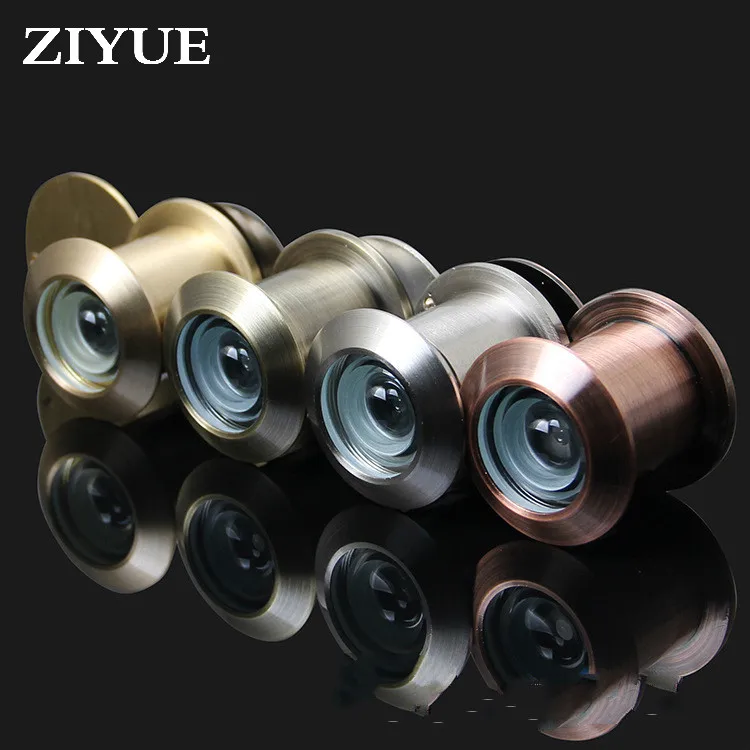 

Free Shipping Full Copper High Definition Glass Lens Large Angle Door Mirror Thickened Door Peep hole