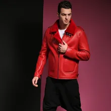 Новые moto& Байкер пальто с мехом мужской овчины Меховая куртка Большие размеры 5XL 6XL зима натуральный мех