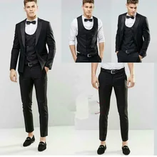 Последние пальто брюки дизайн черный Свадебный Жених мужской костюм смокинги для мужчин свадебное платье мужской костюм s костюм homme mariage