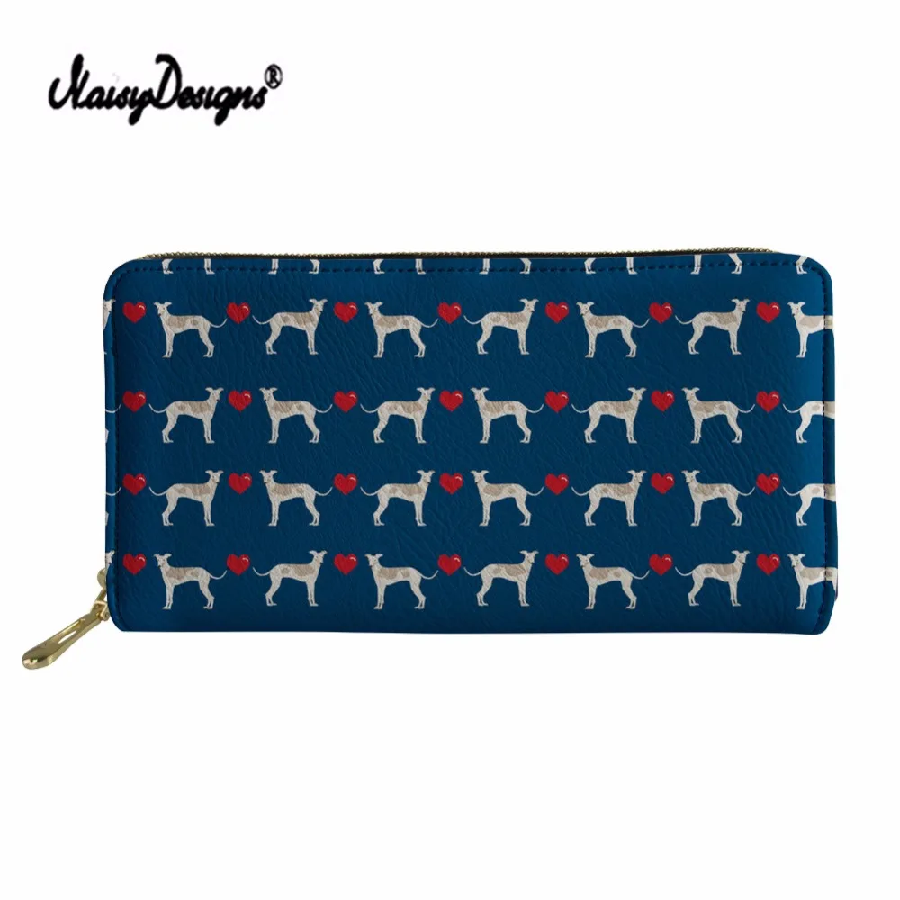Женский Длинный кошелек Greyhound Dog Lover клатч с отделением для карт женский на молнии