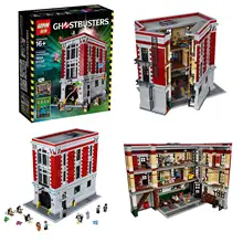 Marvel models 2016 LEPIN 16001 4695Pcs Ghostbusters Firehouse Headquarters Building Kits 15001 Minifigure Blocks Bricks 75827