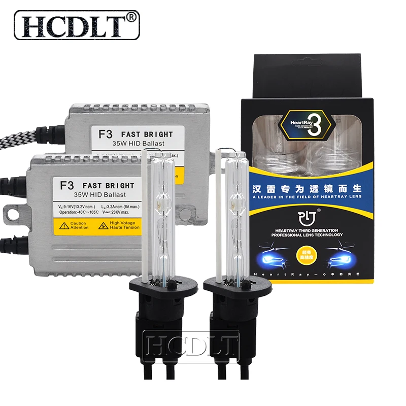 HCDLT AC 35W Reator DLT F3 HeartRay HID Conversion Kit Xenon H1 H7 H11 9005 9006 9012 D2H HID Xenon Lamp Bulb 4500K 5500K 6500K (2)
