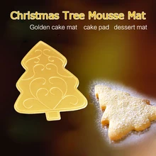BAKEST 100 шт. Рождественская елка Форма Золотой картон коврик для Мусса милое украшение для свадебного торта