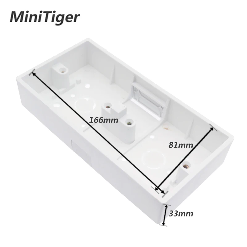 Внешняя Монтажная коробка Minitiger 172 мм* 86 мм* 33 мм для 86 типов двойных сенсорных выключателей или розеток подходит для любого положения поверхности стены