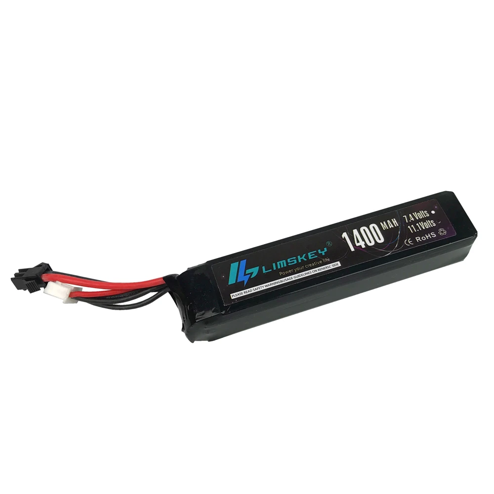 Limskey Lipo батарея 11,1 V 1400MAH 25C мини Lipo батарея для страйкбола пневматические пистолеты Пистолетная винтовка из металла с мини Tamiya