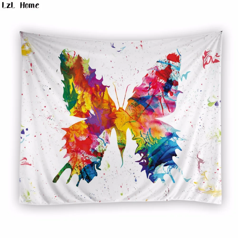 

LzL Home Creative Watercolour Animal Wall Tapestry Indian Mandala Tapestry Wall Hanging Yoga Mat Bedspread Table Cloth Wall Rug