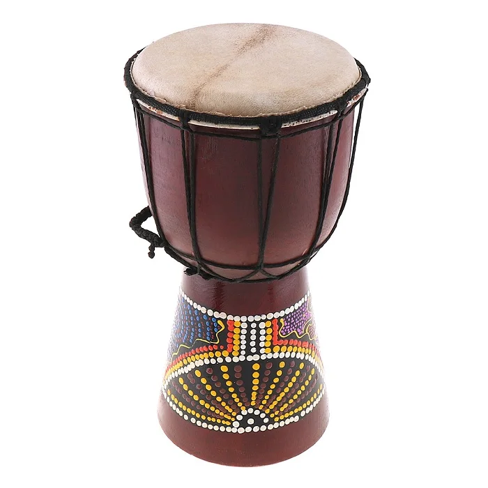 6 Inch 4 дюймов 6 дюймов Профессиональный Африканский Djembe барабан дерево козья кожа хороший звук традиционный музыкальный инструмент - Цвет: 6 Inch