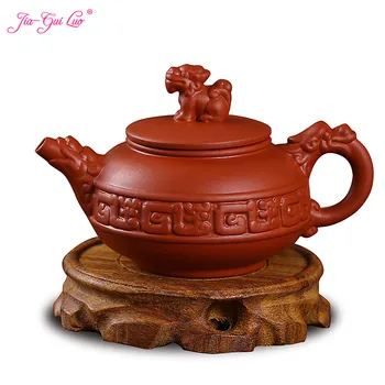 

JIA-GUI LUO 165ML Purple Clay Yixing Teapot Traditional Chinese Tea Set Oolong Tea Portable Travel Tea Set H019