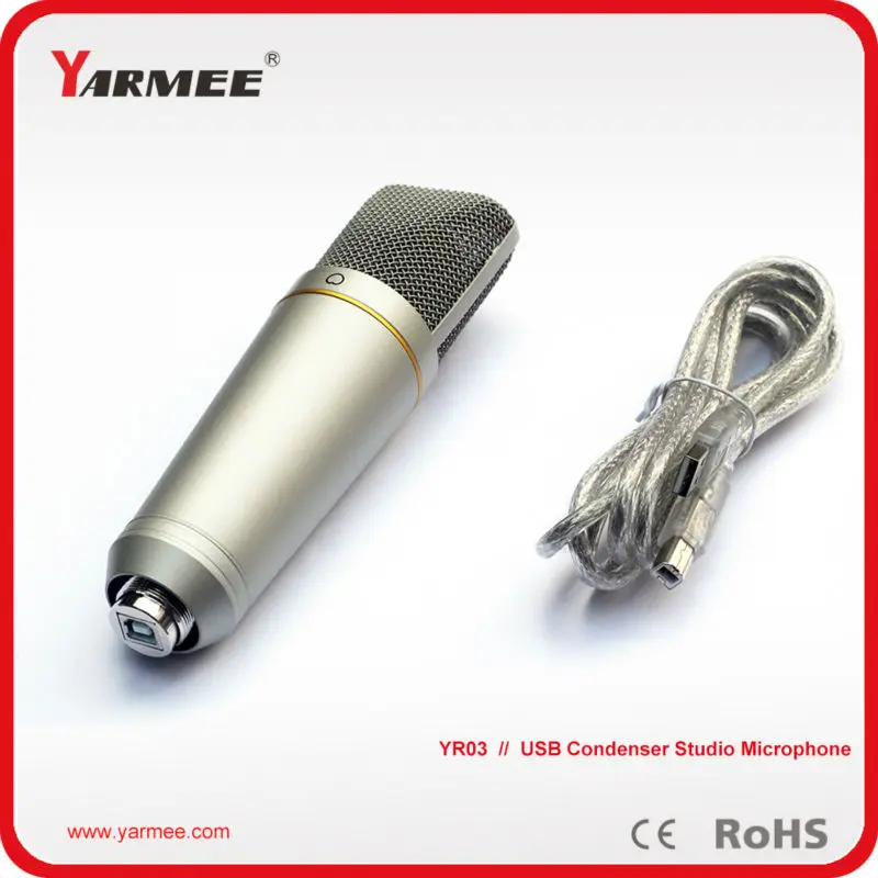

YR03 USB Condenser Microphone Professional Recording Microphone Music Mic for Studio Recording with Shock Mount and USB Cable