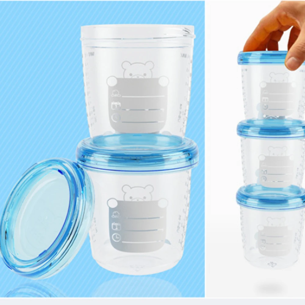 Хранение грудного молока стакан для хранения свежего молока коробка BPA-Free животный узор коробка медведь грудное молоко название грудь