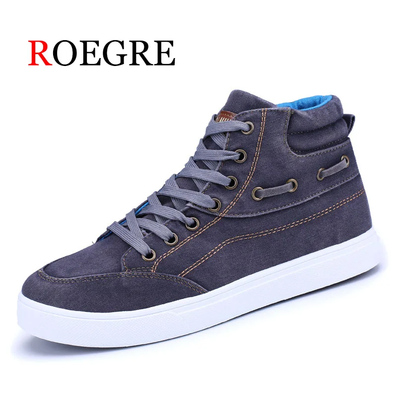 

ROEGRE Men Casual Shoes Denim Canvas Shoes Men Sneakers Bule/Black/Gray Corlor Men Shoes Flats Zapatos Mujer Chaussure Homme