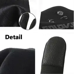 1 пара перчатки водонепроницаемые ветрозащитные противоскользящие теплые ПУ для спорта на открытом воздухе Велоспорт зима OH66