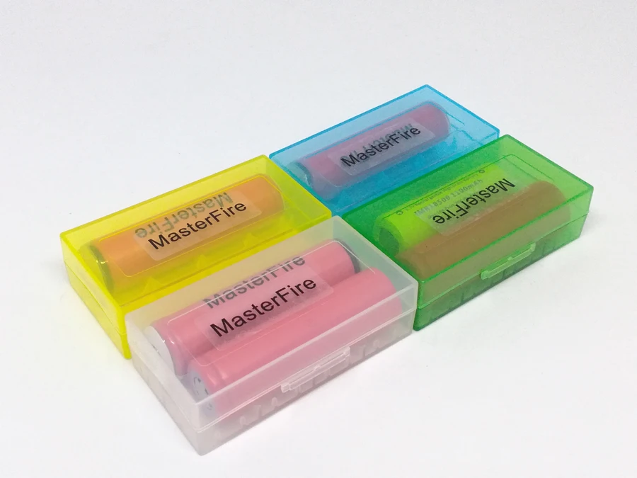 

MasterFire 10pcs/lot New Hard Plastic Battery Protective Storage Boxes Cases Holder For 18650 18350 CR123A 18500 Battery