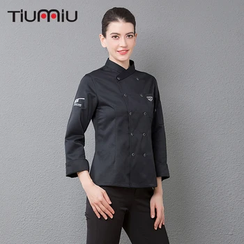 

Unisex Professional Chef Restaurant Uniform Embroidery Double Breast Long Sleeve Cuisine Catering Cocina Kitchen Cookwear Jacket