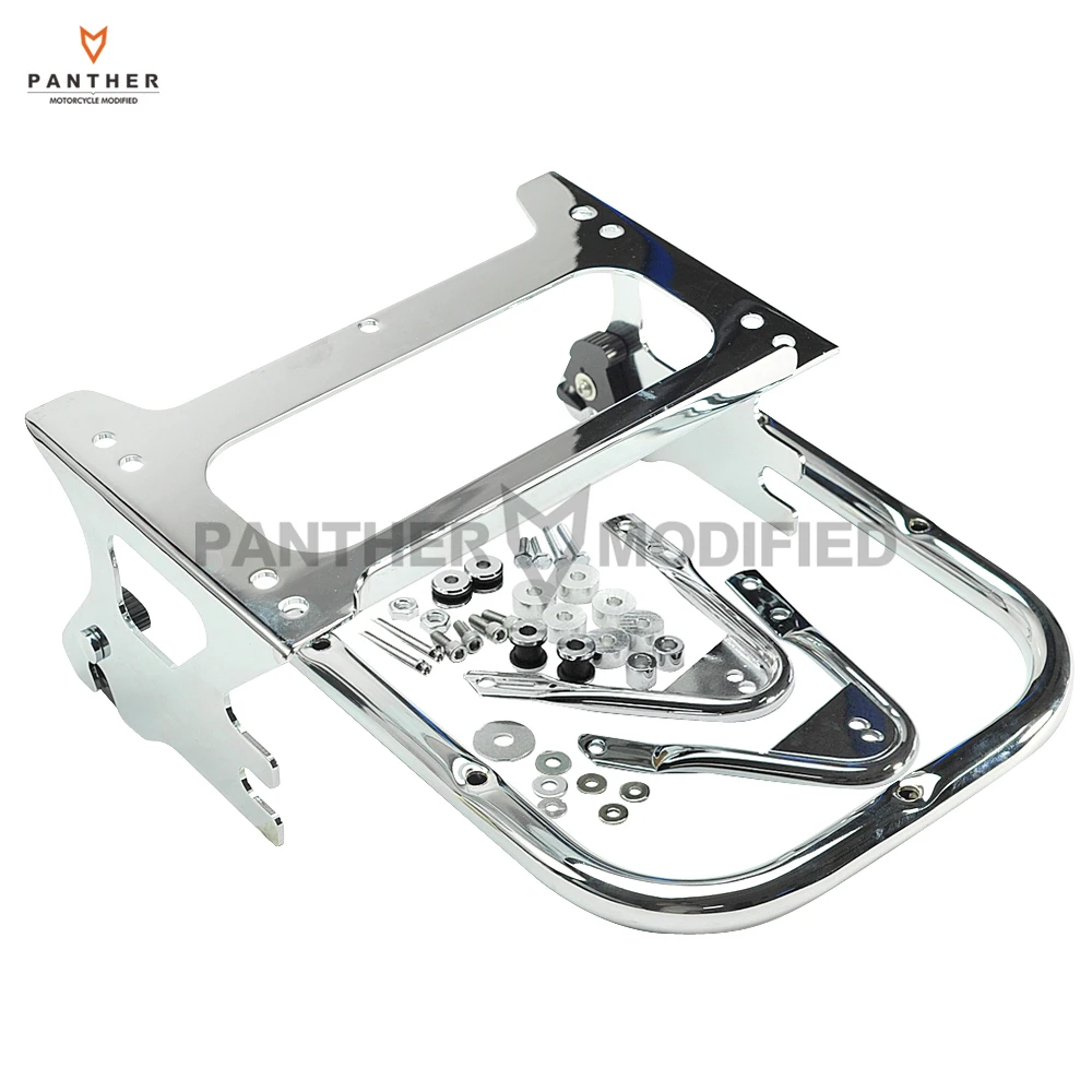 

Chrome Motorcycle Tour Pak Pack Moto Mounting Rack Luggage Rack & Docking Hardware Kits case for Harley Touring 1997-2008