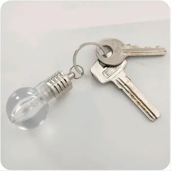 

LED Flashlight Light Bulb Key Ring Keychain Lamp Torch Colorful color change Creative toys small gifts novelty jewelry