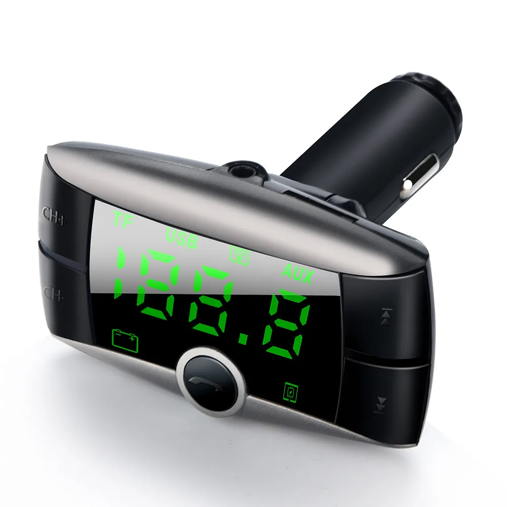 

HandsFree Wireless Bluetooth FM Transmitter + AUX Modulator Car Kit MP3 Player Dual USB Charger SD LCD Screen Car Accessory #YL6
