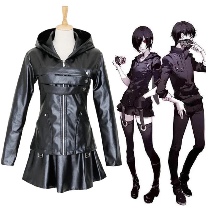 

Anime Tokyo Ghoul Cosplay Costumes Touka Kirishima Cosplay Costume Black Uniform Halloween Carnival Party Women Cosplay Costume