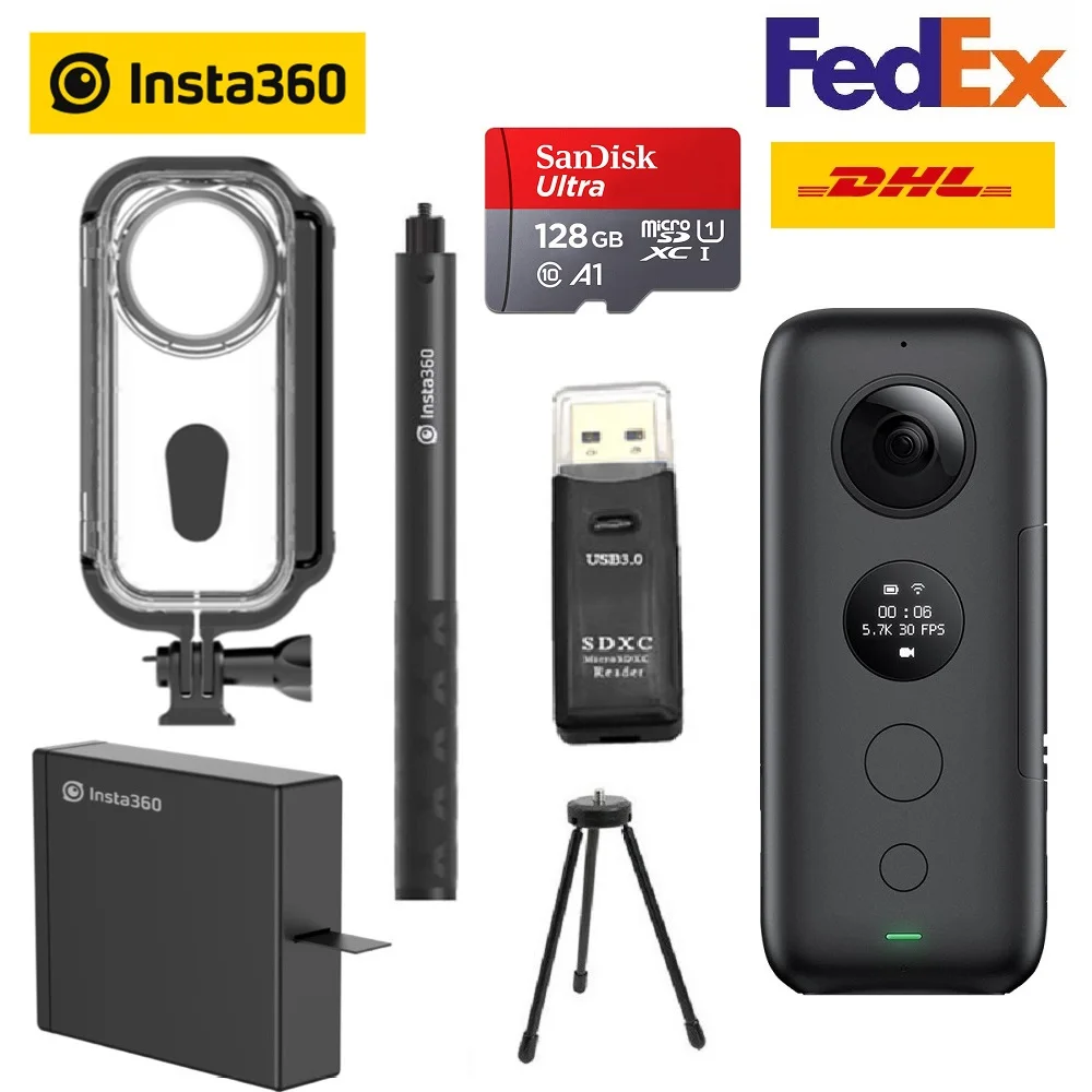 

Insta360 ONE X Action Camera VR 360 Panoramic Camera For IPhone And Android 5.7K Video With Venture Case Battery