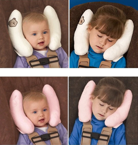 Car Baby Buggy Useful Cushion Head Neck Rest Silk Cotton Pillow