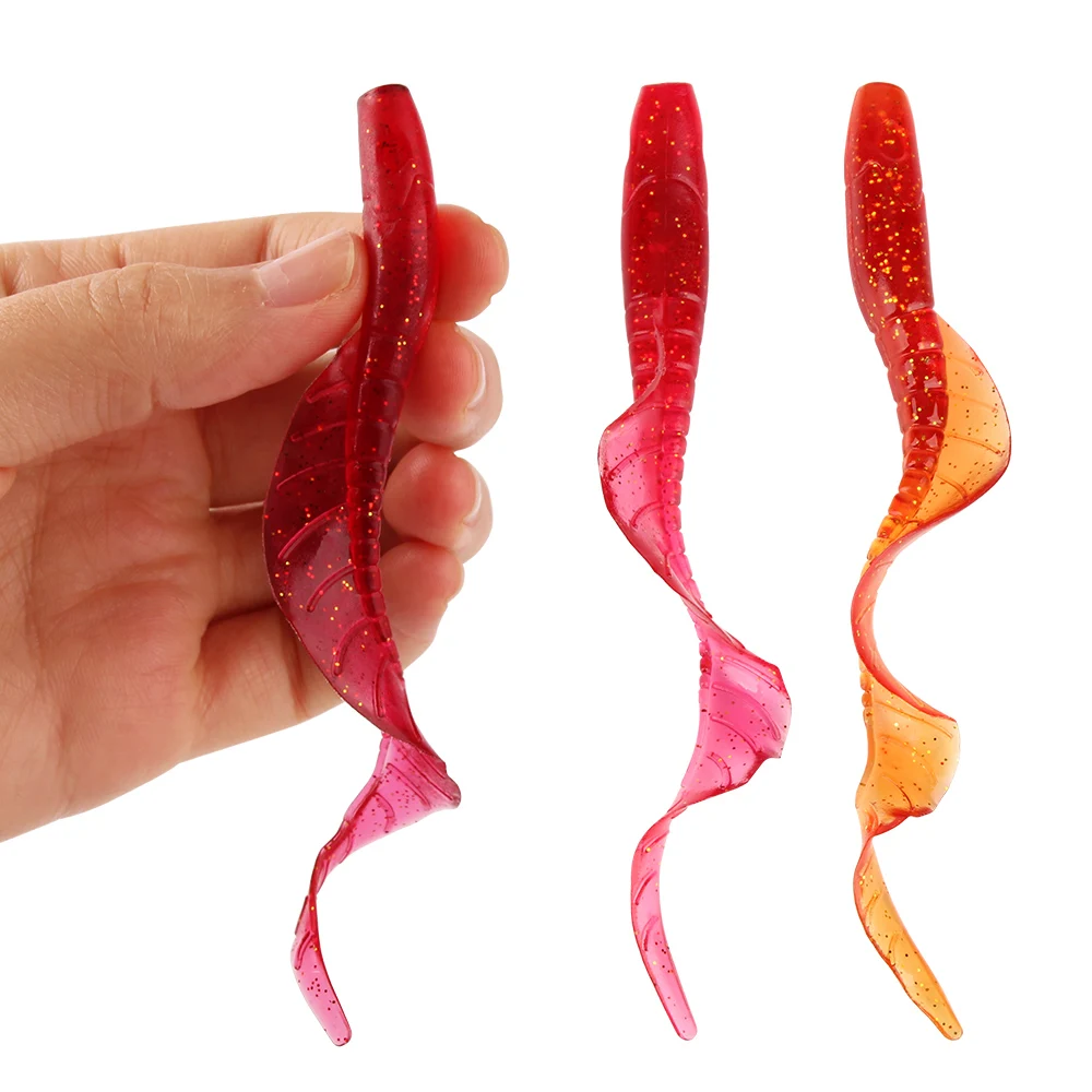 

Spinpoler 10pcs/Lot Soft Fishing Lure 13cm 4g Silicone Bait Isca Artificial Fishing Lures China Para Pesca 2 Colors