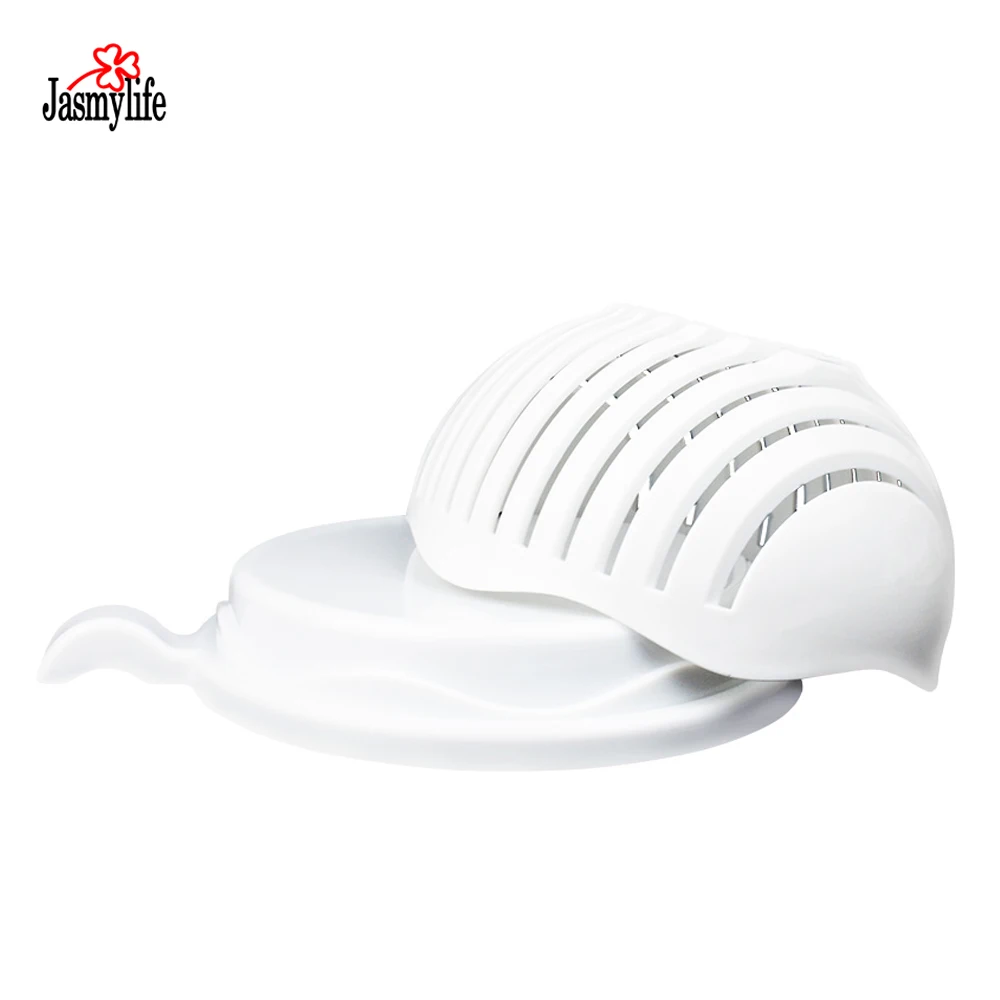 

60 Seconds Salad Cutter Bowl Wave Shape Easy Salad Maker Kitchen Tools Fruit Vegetable Chopper Cutter Quick Kitchen Accessories