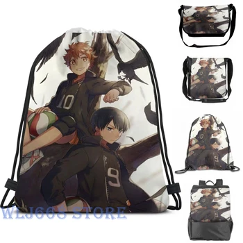 

Funny graphic print shoulder Bags women haikyuu!! Single shoulder backpack travel for men Gym Bag