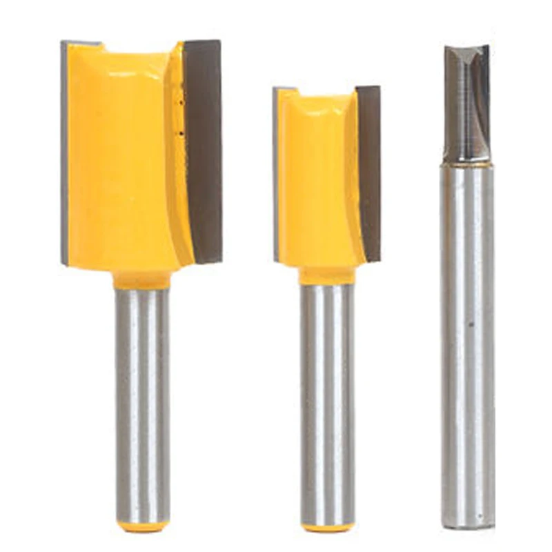 

3Pcs 1/4" Shank Router Bit Undersized Plywood Dado Door Router Bit Set For Woodworking Tool