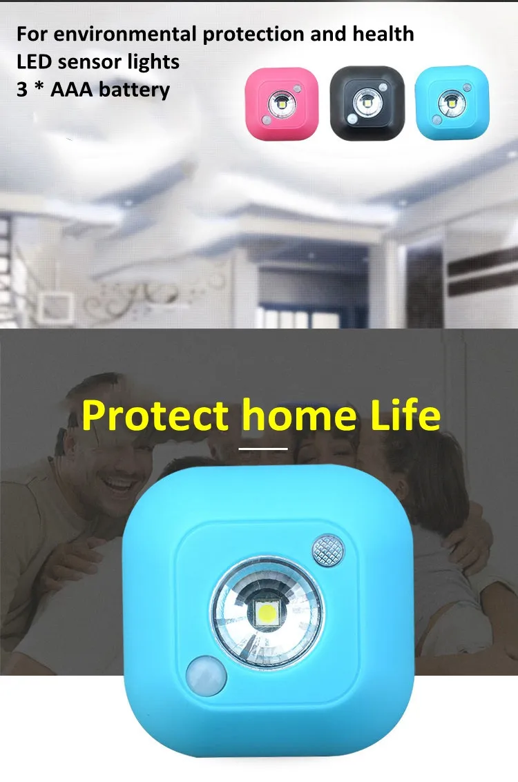 Mini Wireless Infrared PIR Motion Sensor Activated Ceiling Emergency Night Light Battery Powered Porch Lamp 4