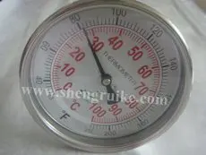0-100c WSS промышленные биметаллический термометр с 1/2NPT Нитки