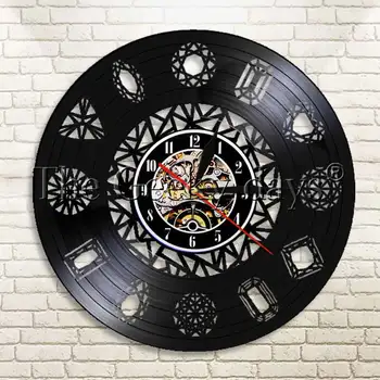 

1Piece Minimalist Diamond Wall Art Handmade Vinyl Record Wall Clock Luminous Wall Clock Diamond Rings Decor Art Watch Time Cloc